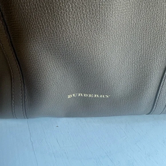 Burberry leather and canvas Tan and Brown - Grey Shoulder / Tote Bag - Picture 3 of 12